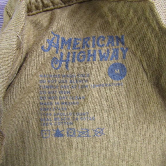 American Highway Adult Psychedelic Mushroom Distressed Graphic T Shirt - Picture 3 of 4